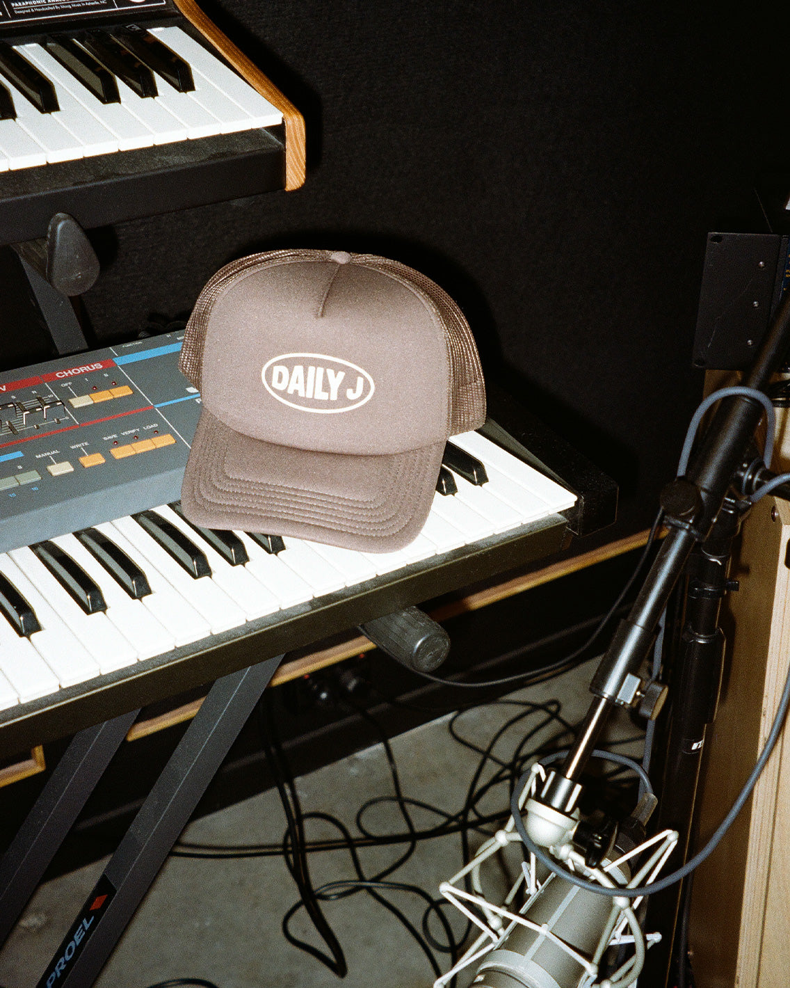 Trucker Hat - Brown + Bone Retro Logo