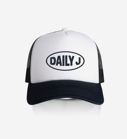 Trucker Hat - White + Navy