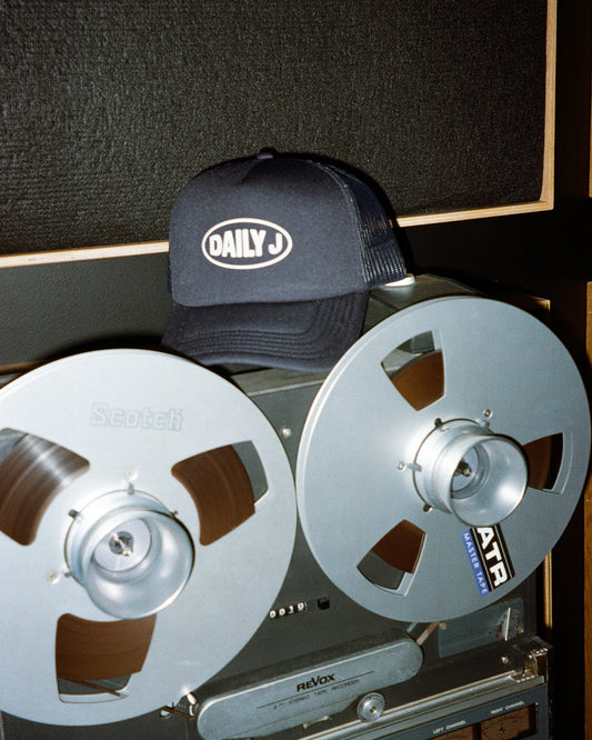 Trucker Hat - Navy + White Retro Logo