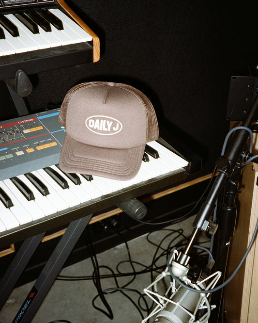 Trucker Hat - Brown + Bone Retro Logo
